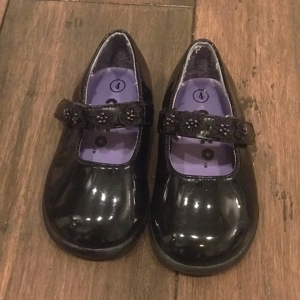 Toddler Black Patent Leather Buckle …